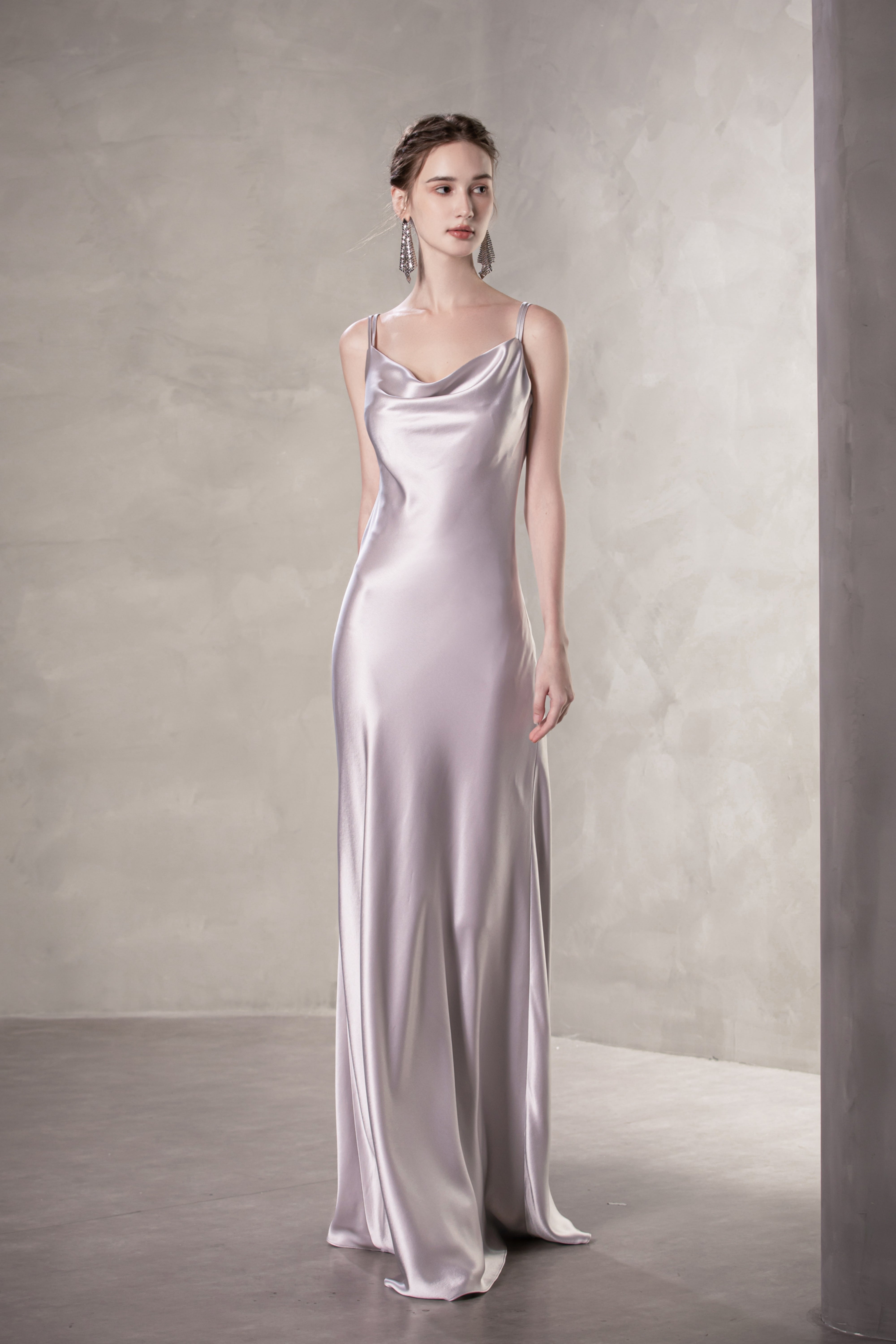 Mondlicht-Silhouette Brautjungfernkleid