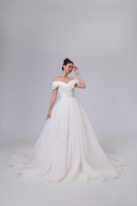 elegantes hochwertiges Organza-Brautkleid LVB2531