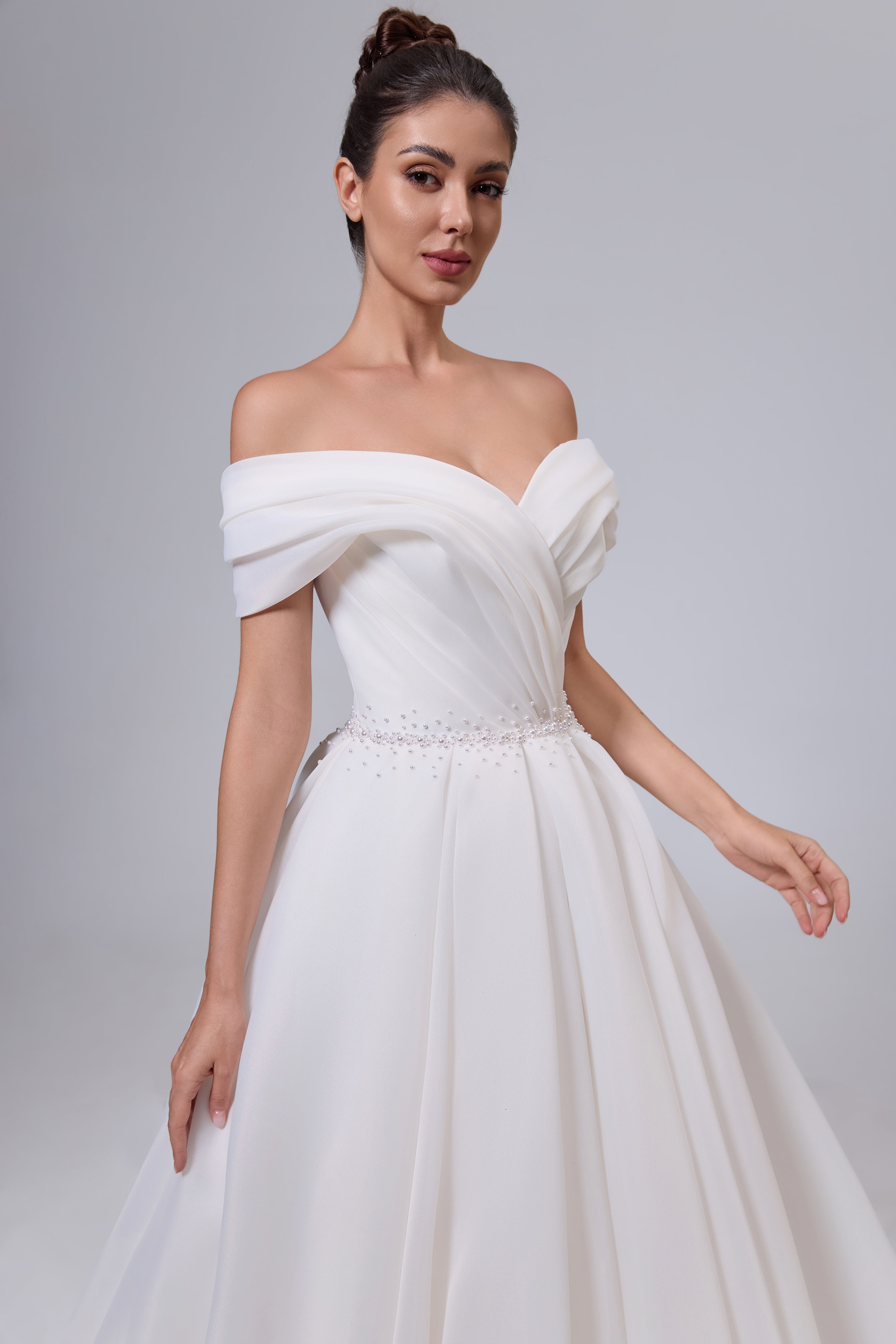 elegantes hochwertiges Organza-Brautkleid LVB2531