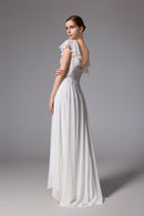 Strandinspiriertes A-Linien-Brautkleid aus Spitze LVS2402