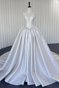 Satin Brautkleid / Hochzeitskleid LVB2709