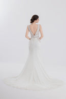 Brautkleid aus Spitzensatin LVB2613