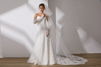 Alles-inklusive-Paket: Brautkleid, Schleier, Handschuhe aus Spitze - Limitierter Sonderpreis LVB2701