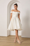 Knielanges  Hochzeitskleid, kurzes Brautkleid LVB2703