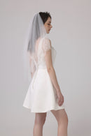 Kurzes Satin-Brautkleid LVB2660