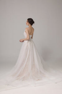 Meerjungfrau-Brautkleid mit floraler Spitze LVB2663