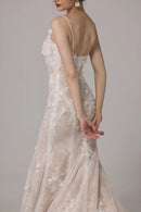 Meerjungfrau-Brautkleid mit floraler Spitze LVB2663