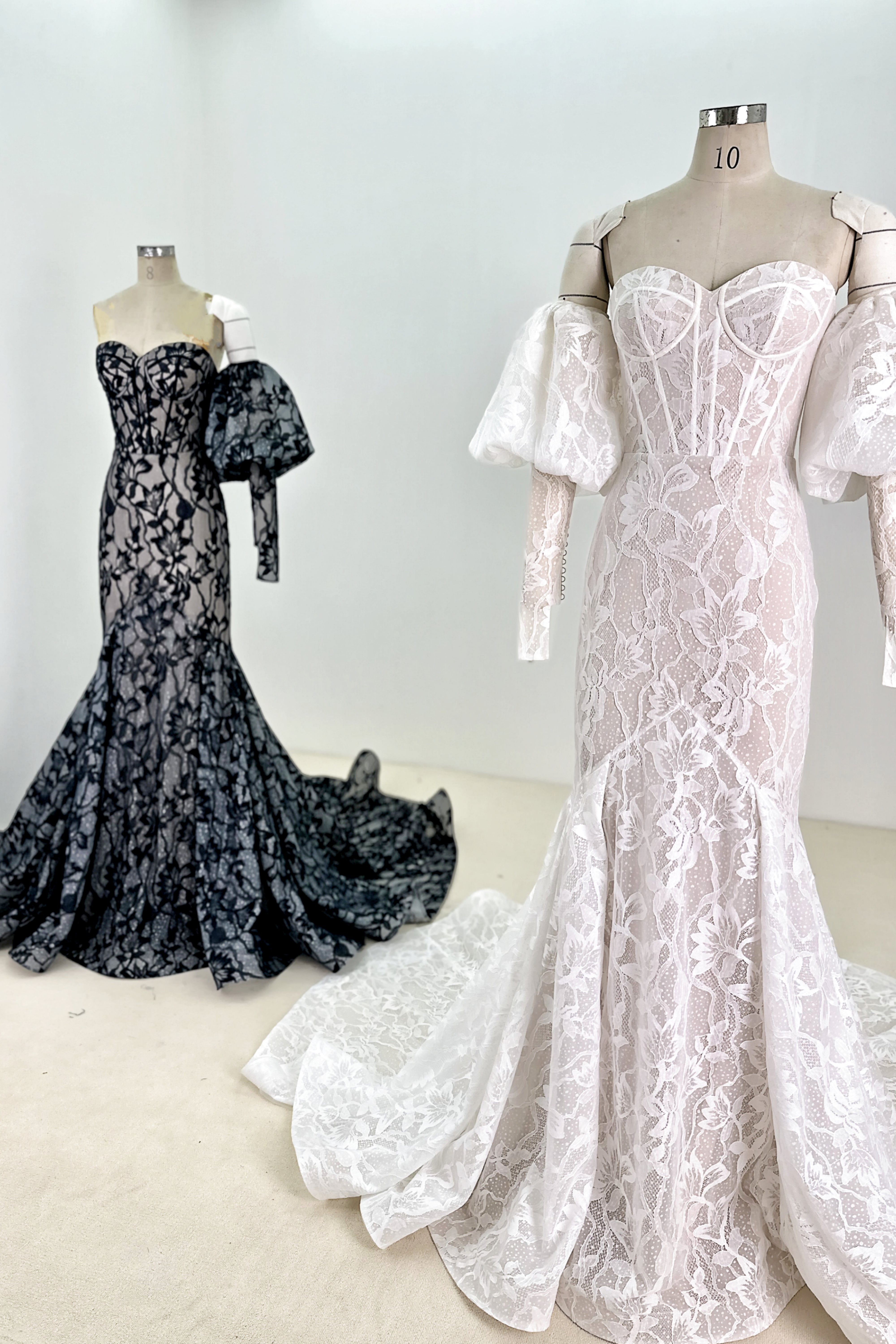 Einzigartiges, schlichtes, spitzes Etuikleid im Meerjungfrauen-Stil LVB2693