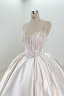 LUXUS SATIN SPITZE BALLKLEID BRAUTKLEID LVB2534