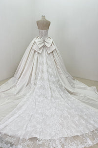 LUXUS SATIN SPITZE BALLKLEID BRAUTKLEID LVB2534